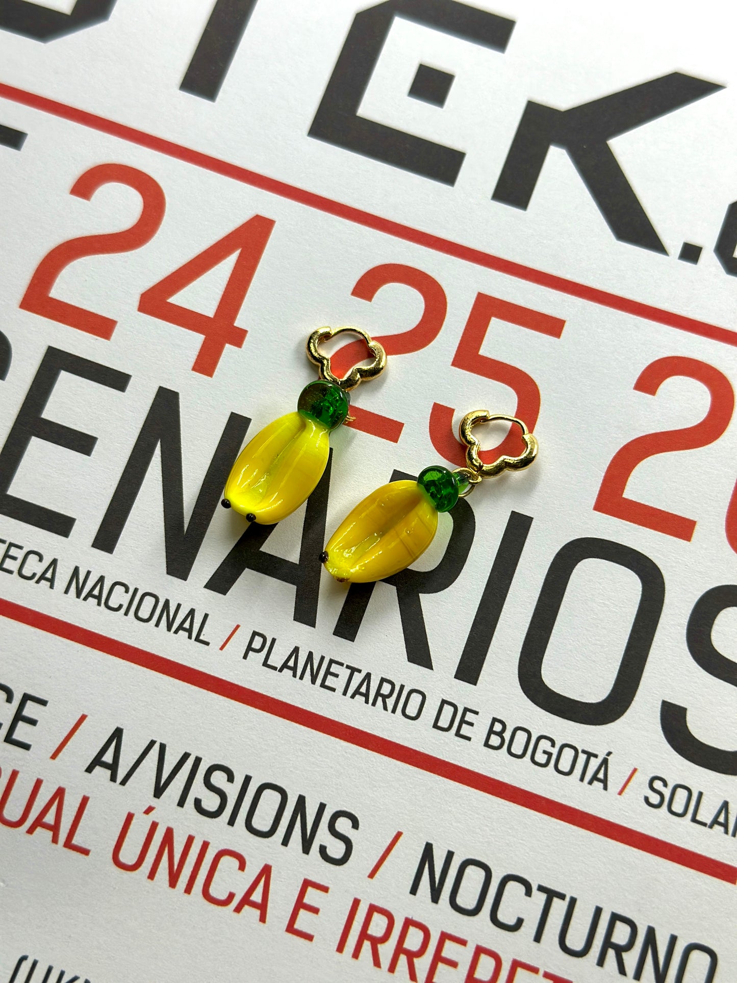 Aretes de bananas