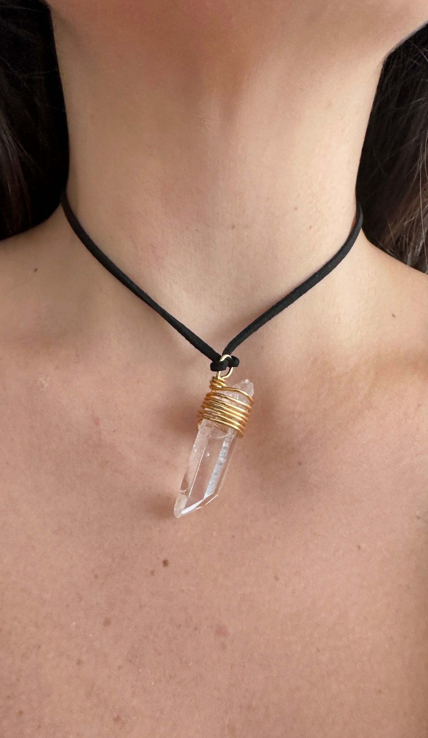 Collar cuarzo cristal