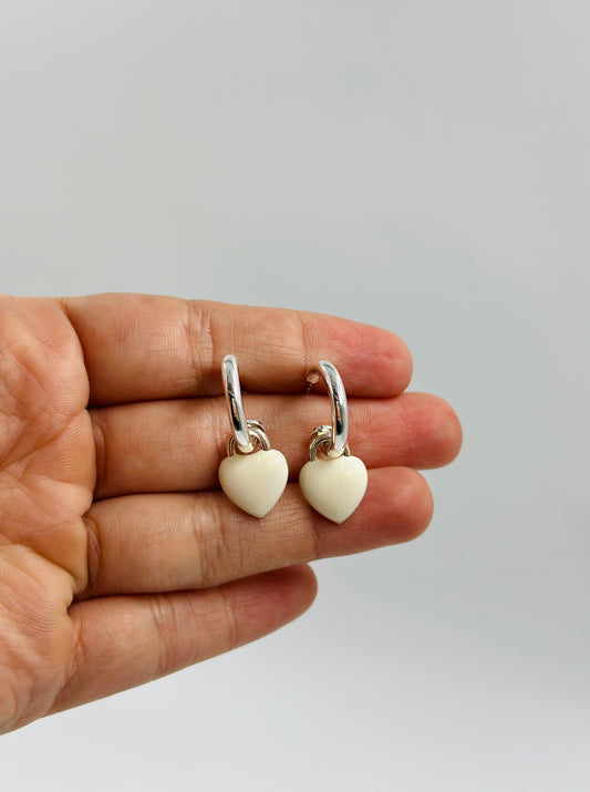 Candongas heart white