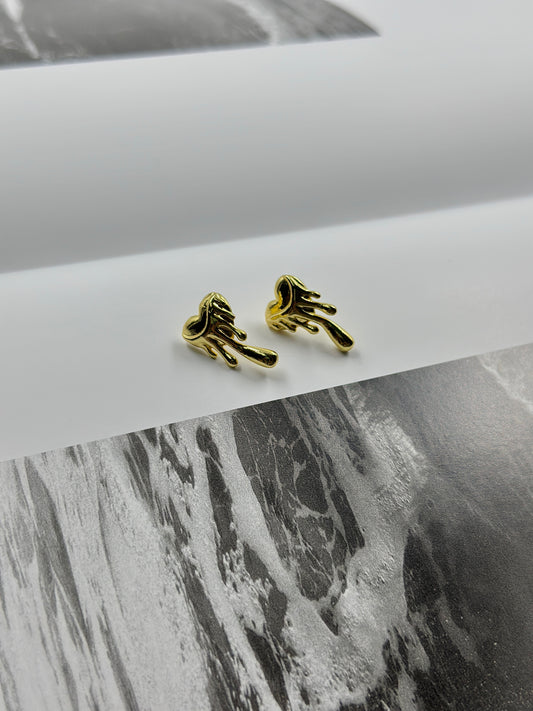Aretes corazón derretido