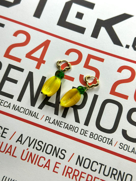 Aretes de bananas